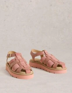 WHITE STUFF Leather Buckle Flatform Footbed Sandals -Marksandspencer Sale Store leather buckle flatform footbed sandals 4
