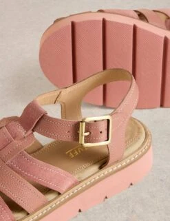 WHITE STUFF Leather Buckle Flatform Footbed Sandals -Marksandspencer Sale Store leather buckle flatform footbed sandals 5