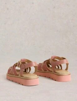 WHITE STUFF Leather Buckle Flatform Footbed Sandals -Marksandspencer Sale Store leather buckle flatform footbed sandals 6