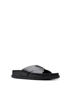 Clarks Leather Crossover Sliders -Marksandspencer Sale Store leather crossover sliders 10