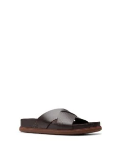 Clarks Leather Crossover Sliders -Marksandspencer Sale Store leather crossover sliders 14