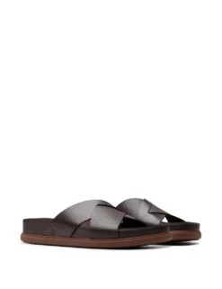 Clarks Leather Crossover Sliders -Marksandspencer Sale Store leather crossover sliders 17