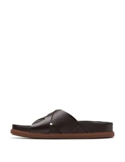Clarks Leather Crossover Sliders -Marksandspencer Sale Store leather crossover sliders 19