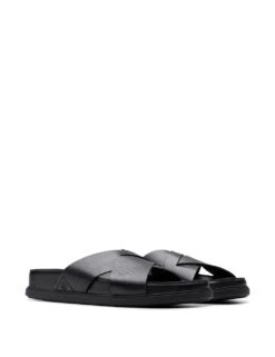 Clarks Leather Crossover Sliders -Marksandspencer Sale Store leather crossover sliders 7