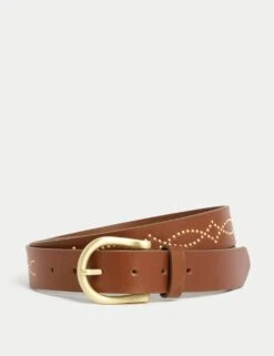 Leather Embellished Waist Belt -Marksandspencer Sale Store leather embellished waist belt 3