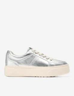 Cole Haan Leather Lace Up Metallic Platform Trainers -Marksandspencer Sale Store leather lace up metallic platform trainers 6