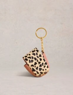 WHITE STUFF Leather Leopard Print Earbud Holder -Marksandspencer Sale Store leather leopard print earbud holder 3