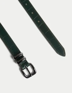 Leather Lizard Effect Slim Jeans Belt -Marksandspencer Sale Store leather lizard effect slim jeans belt 4