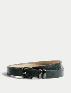 Leather Lizard Effect Slim Jeans Belt -Marksandspencer Sale Store leather lizard effect slim jeans belt 5