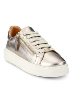 Jones Bootmaker Leather Metallic Zip Chunky Trainers -Marksandspencer Sale Store leather metallic zip chunky trainers 7