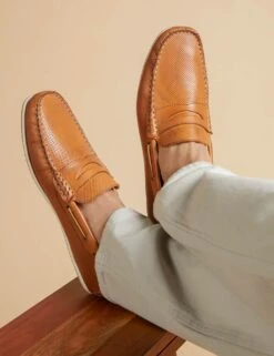 Jones Bootmaker Leather Moccasin Slip-On Shoes -Marksandspencer Sale Store leather moccasin slip on shoes 12