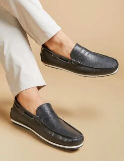 Jones Bootmaker Leather Moccasin Slip-On Shoes -Marksandspencer Sale Store leather moccasin slip on shoes 18