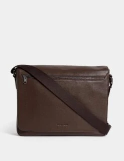 Leather Pebble Grain Messenger Bag -Marksandspencer Sale Store leather pebble grain messenger bag 8