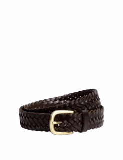 Leather Plaited Belt -Marksandspencer Sale Store leather plaited belt