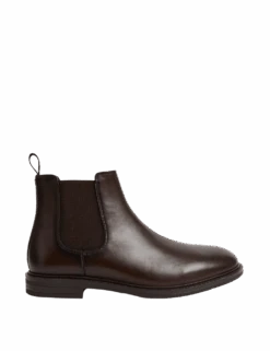 Leather Pull-On Chelsea Boots -Marksandspencer Sale Store leather pull on chelsea boots 1