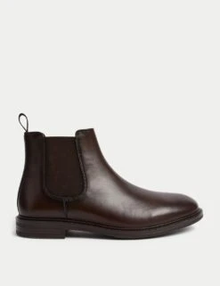 Leather Pull-On Chelsea Boots -Marksandspencer Sale Store leather pull on chelsea boots 12