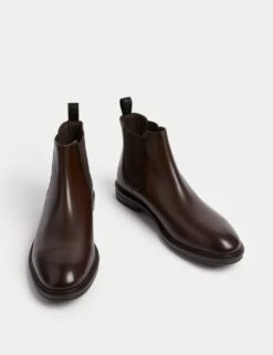 Leather Pull-On Chelsea Boots -Marksandspencer Sale Store leather pull on chelsea boots 13