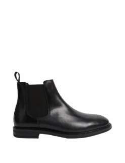 Leather Pull-On Chelsea Boots -Marksandspencer Sale Store leather pull on chelsea boots