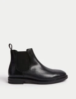 Leather Pull-On Chelsea Boots -Marksandspencer Sale Store leather pull on chelsea boots 7