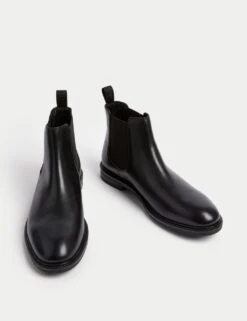 Leather Pull-On Chelsea Boots -Marksandspencer Sale Store leather pull on chelsea boots 9