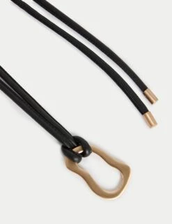 Leather Rope Buckle Jeans Belt -Marksandspencer Sale Store leather rope buckle jeans belt 3