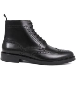 Jones Bootmaker Leather Side Zip Brogue Boots -Marksandspencer Sale Store leather side zip brogue boots 11
