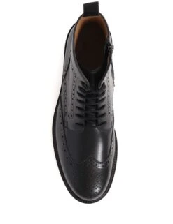 Jones Bootmaker Leather Side Zip Brogue Boots -Marksandspencer Sale Store leather side zip brogue boots 9