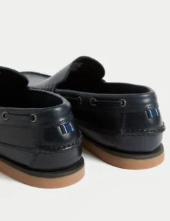 Leather Slip-On Boat Shoes -Marksandspencer Sale Store leather slip on boat shoes 10