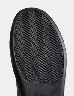 Leather Slip-On Trainers With Freshfeet™ -Marksandspencer Sale Store leather slip on cupsole trainers 10