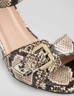 Leather Snake Print Block Heel Sandals 9 Leather Snake Print Block Heel Sandals -Marksandspencer Sale Store leather snake print block heel sandals 3