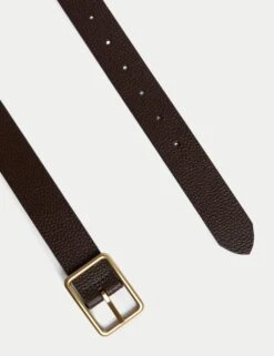 Leather Textured Casual Belt -Marksandspencer Sale Store leather textured casual belt 2