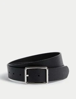 Leather Textured Casual Belt -Marksandspencer Sale Store leather textured casual belt 5