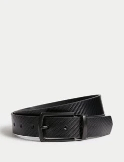 Leather Textured Reversible Belt -Marksandspencer Sale Store leather textured reversible belt 3