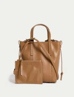 Jaeger Leather Top Handle Cross Body Bag -Marksandspencer Sale Store leather top handle cross body bag 11