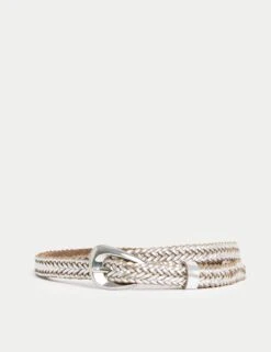 Leather Woven Feature Buckle Skinny Jeans Belt -Marksandspencer Sale Store leather woven feature buckle skinny jeans belt 5