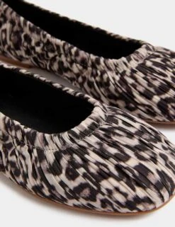 Leopard Print Slip On Flat Ballet Pumps -Marksandspencer Sale Store leopard print slip on flat ballet pumps 5