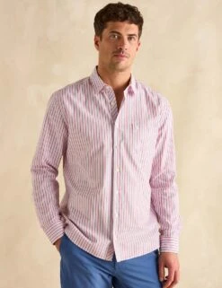 Joules Lightweight Pure Cotton Striped Oxford Shirt -Marksandspencer Sale Store lightweight pure cotton striped oxford shirt 13