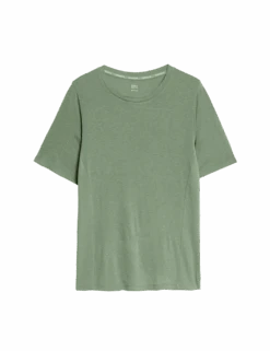 Lightweight T-Shirt With Merino Wool -Marksandspencer Sale Store lightweight t shirt with merino wool