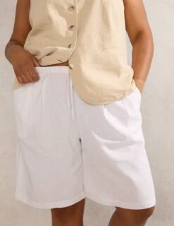 Linen Blend Bermuda Shorts -Marksandspencer Sale Store linen blend bermuda shorts 4