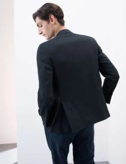 Linen Blend Check Blazer -Marksandspencer Sale Store linen blend check blazer 13