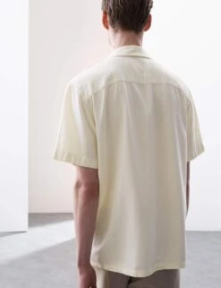 Linen Blend Cuban Collar Shirt -Marksandspencer Sale Store linen blend cuban collar shirt 10