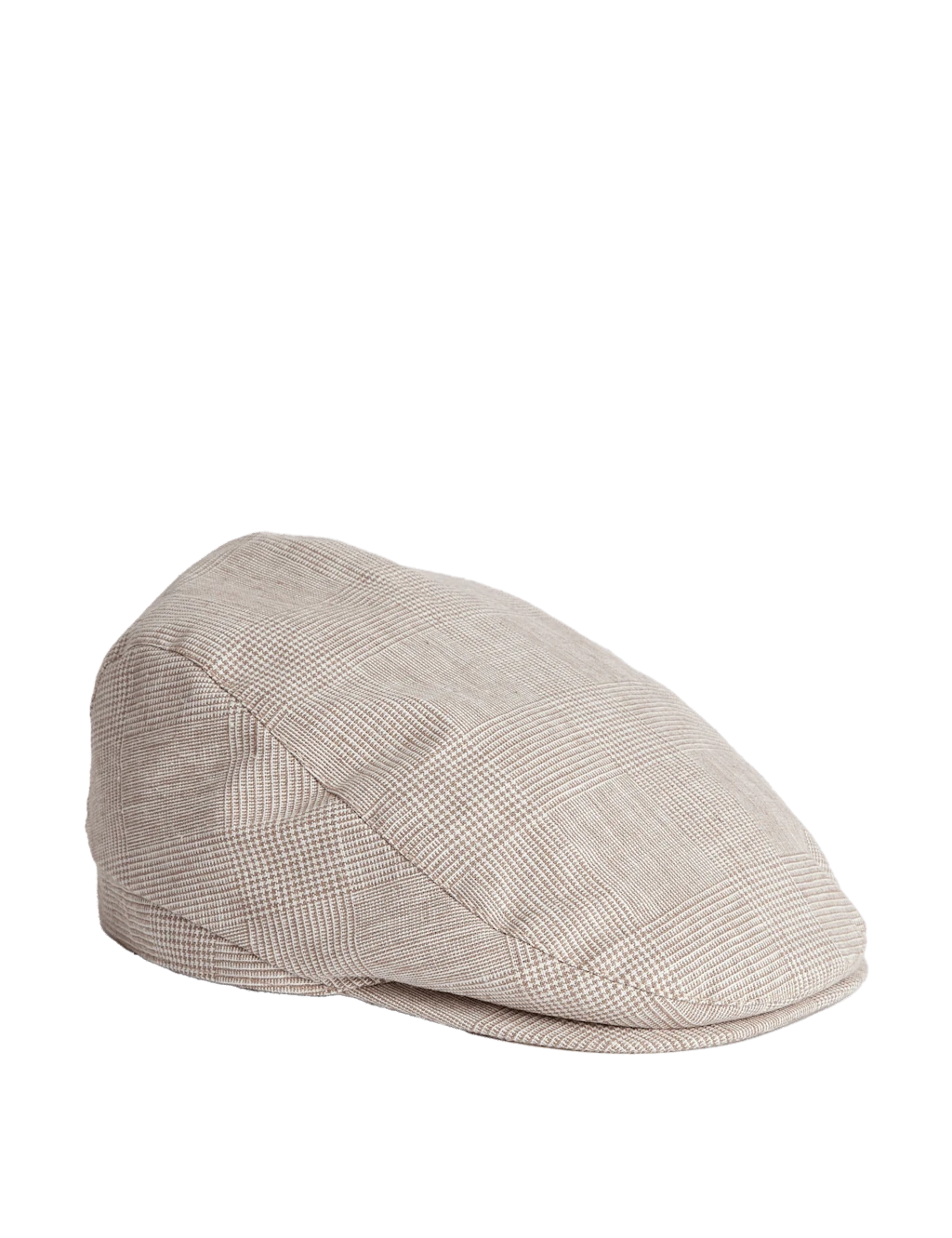 Linen Cotton Checked Flatcap 3 Linen Cotton Checked Flatcap - Image 3