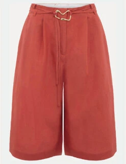 Linen Rich Belted Long Shorts -Marksandspencer Sale Store linen rich belted long shorts 9