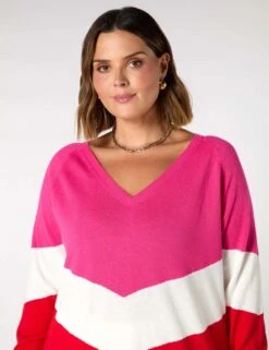 Linen Rich Colour Block Relaxed Jumper -Marksandspencer Sale Store linen rich colour block relaxed jumper 5