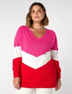 Linen Rich Colour Block Relaxed Jumper -Marksandspencer Sale Store linen rich colour block relaxed jumper 6