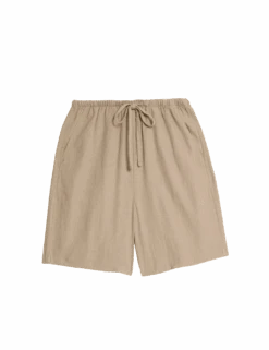 Linen Rich High Waisted Shorts -Marksandspencer Sale Store linen rich high waisted shorts 1