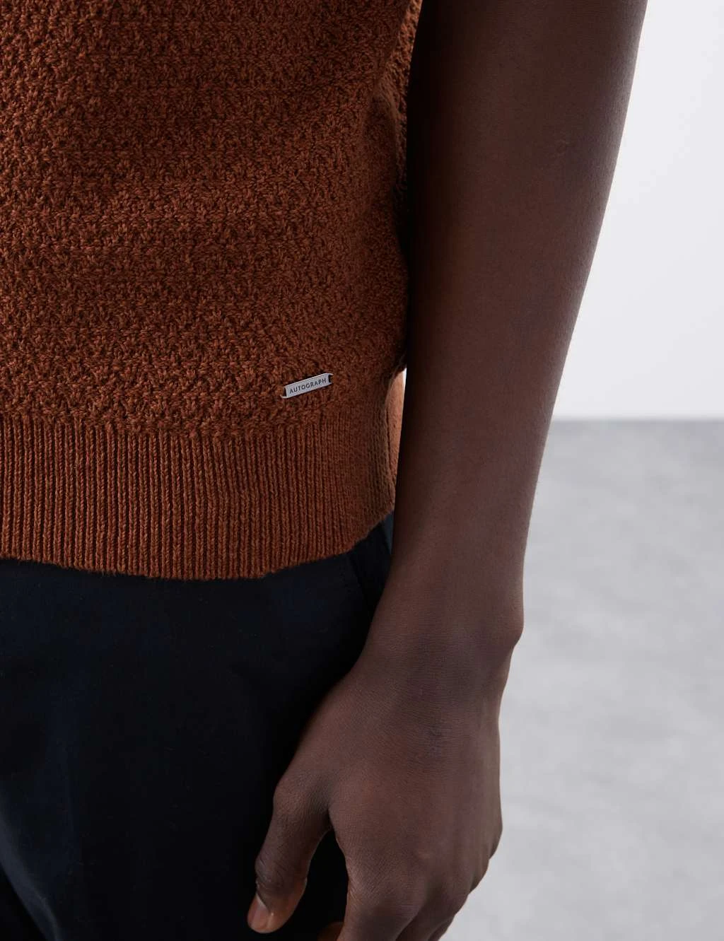 Linen Rich Knitted Open Neck Polo Shirt 13 Linen Rich Knitted Open Neck Polo Shirt - Image 13