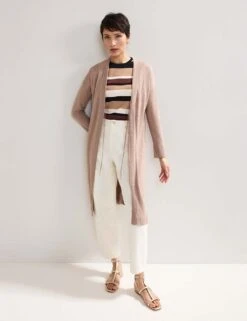 Linen Rich Longline Cardigan -Marksandspencer Sale Store linen rich longline cardigan 12