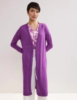 Linen Rich Longline Cardigan -Marksandspencer Sale Store linen rich longline cardigan 15