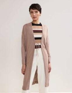 Linen Rich Longline Cardigan -Marksandspencer Sale Store linen rich longline cardigan 8